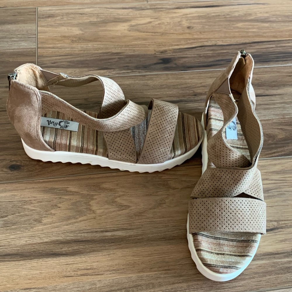 Vince Camuto Tan Wedge Shoes